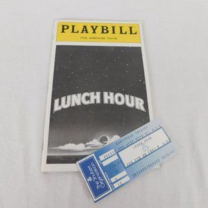 Lunch Hour Feb 1981 Broadway Playbill & Ticket Stub Gilda Radner Sam Waterson